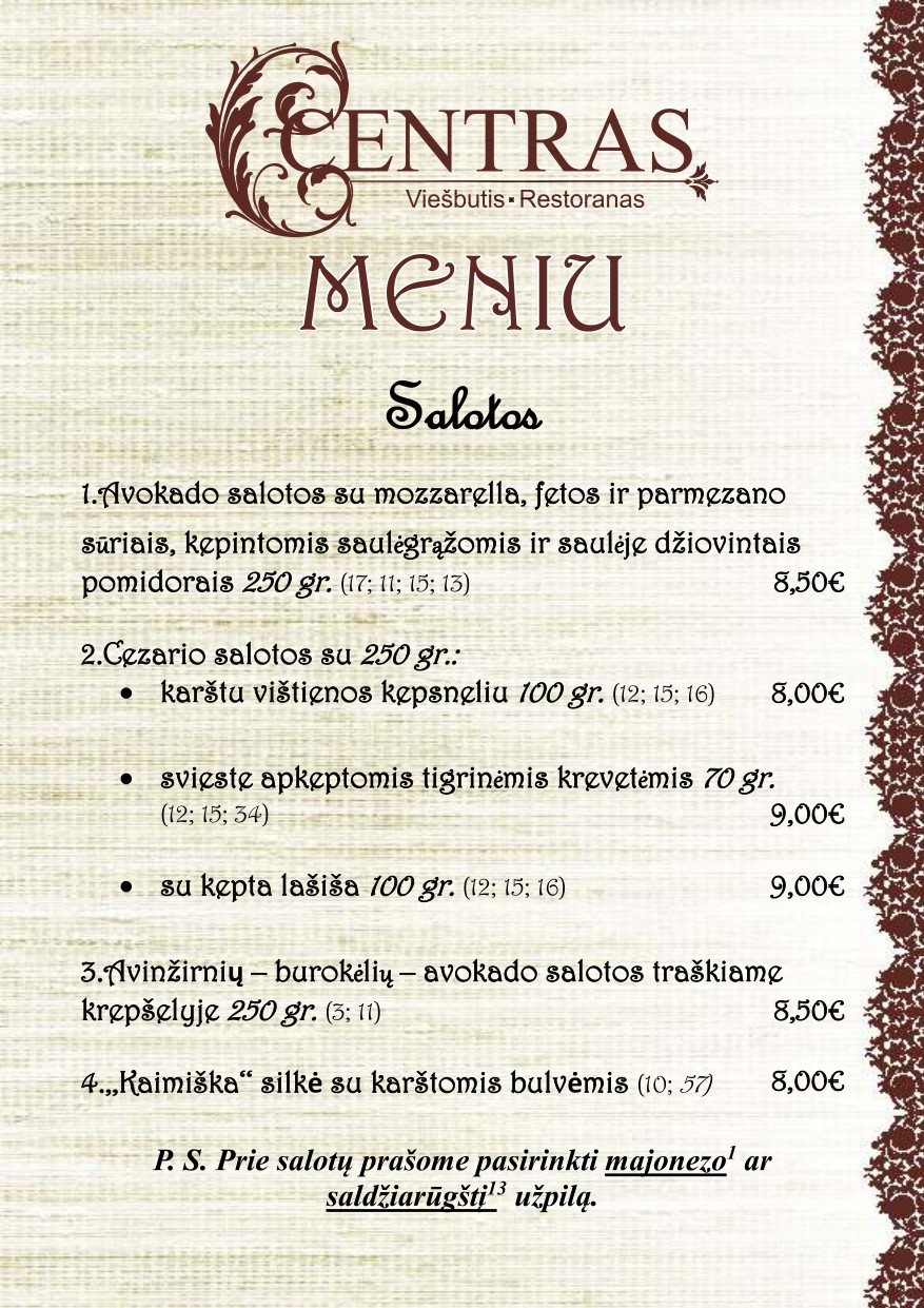 Menu 1