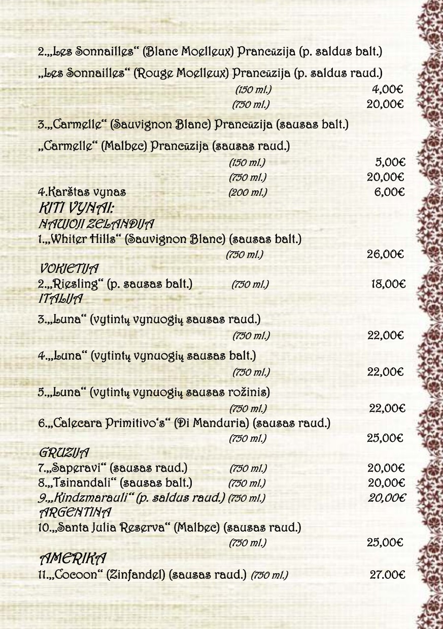 Menu 15
